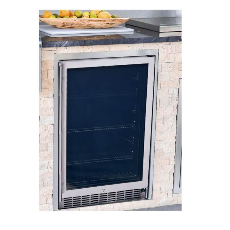 RCS 24" 5.01 Cu. Ft. Stainless Outdoor Refrigerator with Glass Door