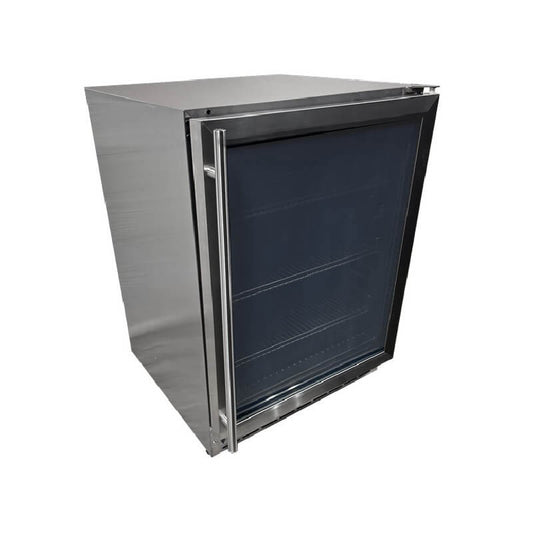 RCS 24" 5.01 Cu. Ft. Stainless Outdoor Refrigerator with Glass Door