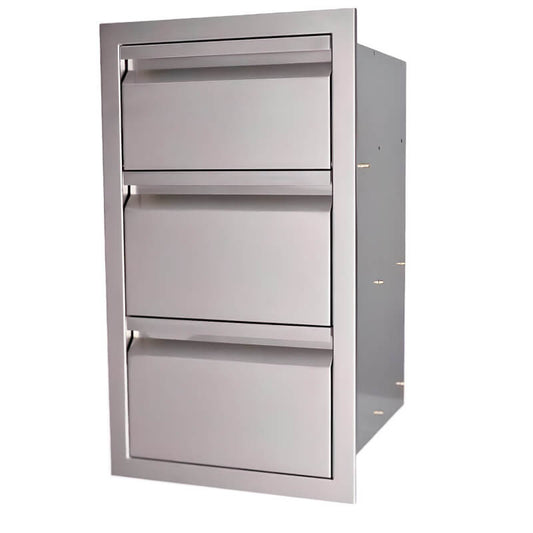 RCS Valiant 17 Inch Stainless Steel Double Drawer & Paper Towel Holder - VTHC1