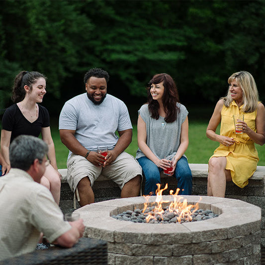 Round Flat Fire Pit Burner Kit - Hi/Lo Electronic Ignition by HPC Fire