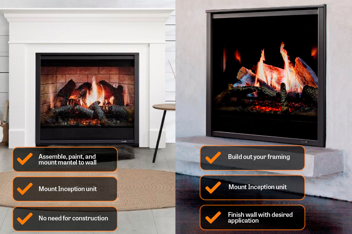 SimpliFire Inception 36'' Traditional Smart Electric Fireplace | Folio Front