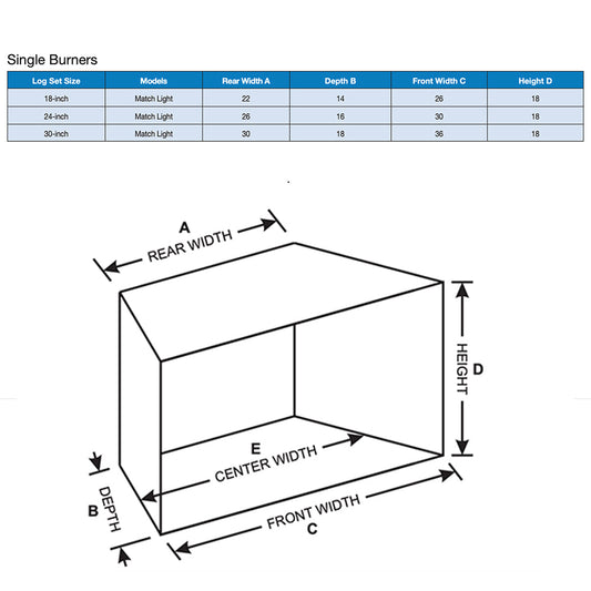 Empire Treehouse Refractory Complete Fireplace Natural Gas Logs