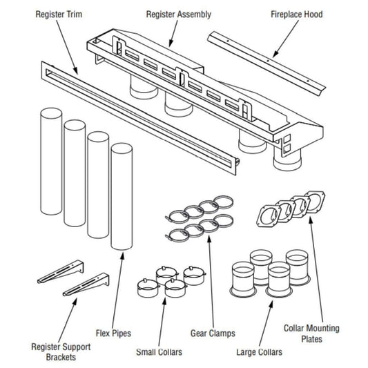 Superior HeatFlo Convection Air Circulation Kit for DRL2055, DRL3555, DRL4048 and DRL6048 Gas Fireplaces