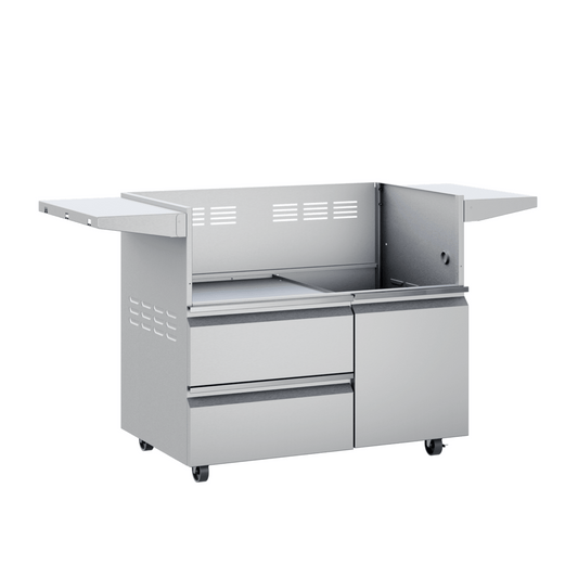 Twin Eagles 42-Inch Freestanding Grill Cart with Storage Drawers & Single Door