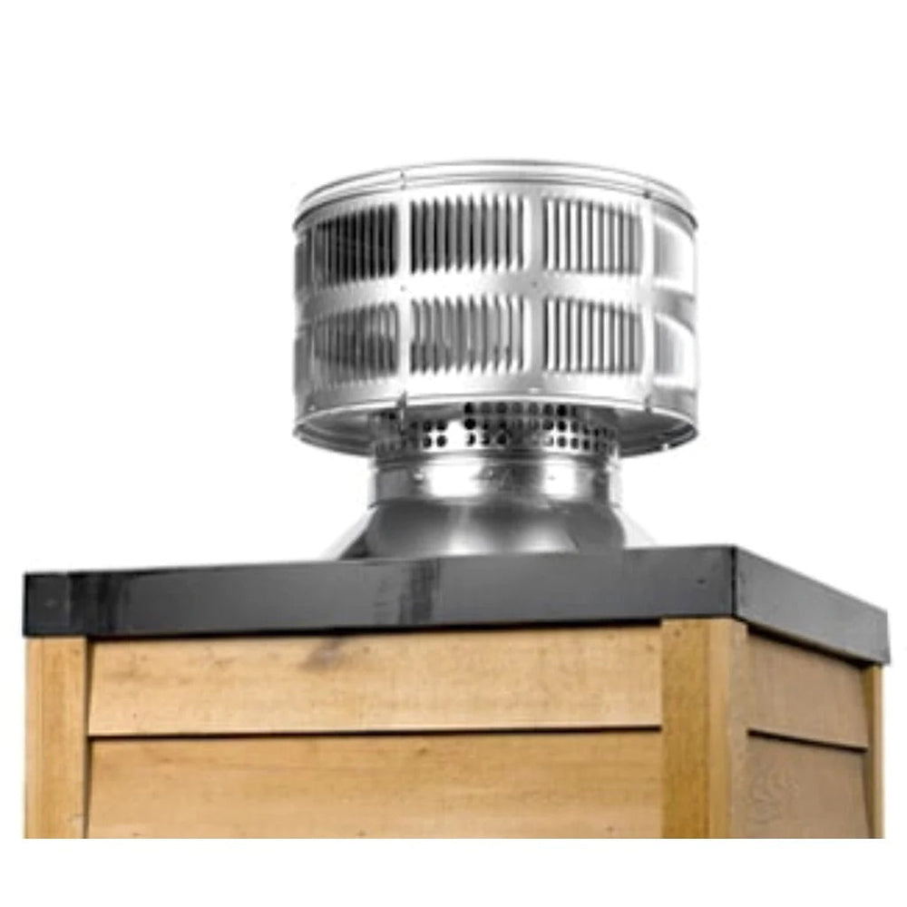 Majestic TR342-B Round Telescoping Termination Cap With Storm Collar