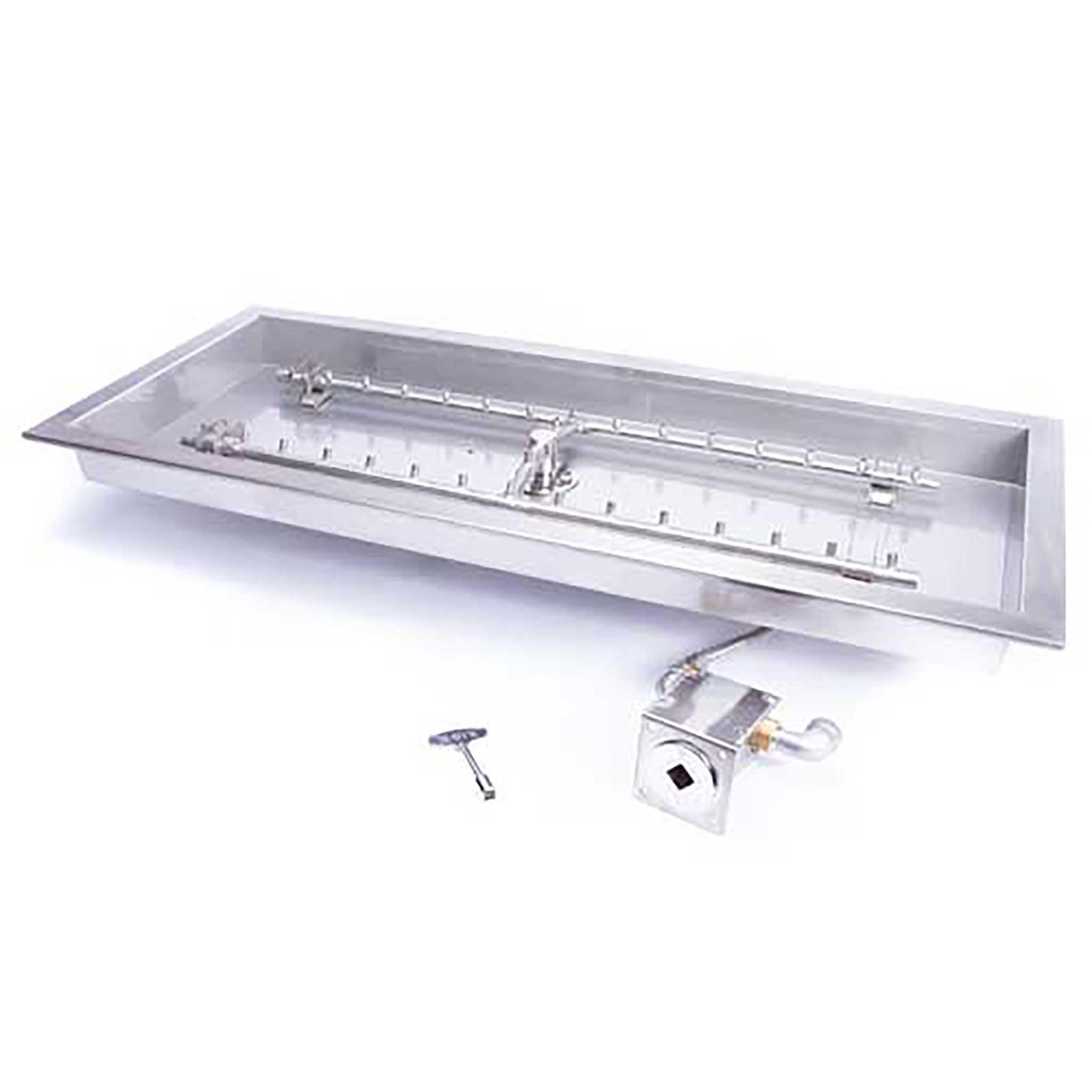 Rectangle Drop-In Torpedo Fire Pit H-Burner Kit Match Lit Ignition by HPC Fire