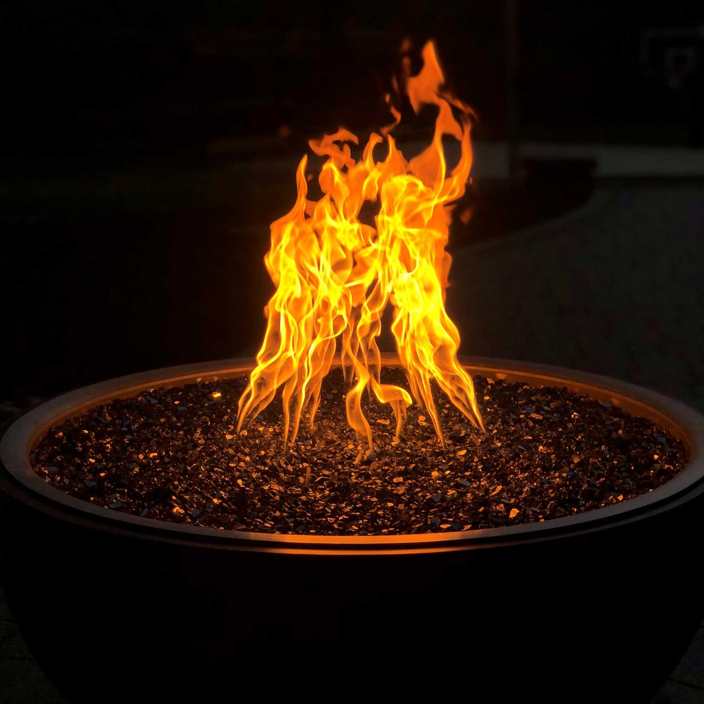 Round Drop-In Torpedo Fire Pit Burner Kit Push Button Ignition by HPC Fire