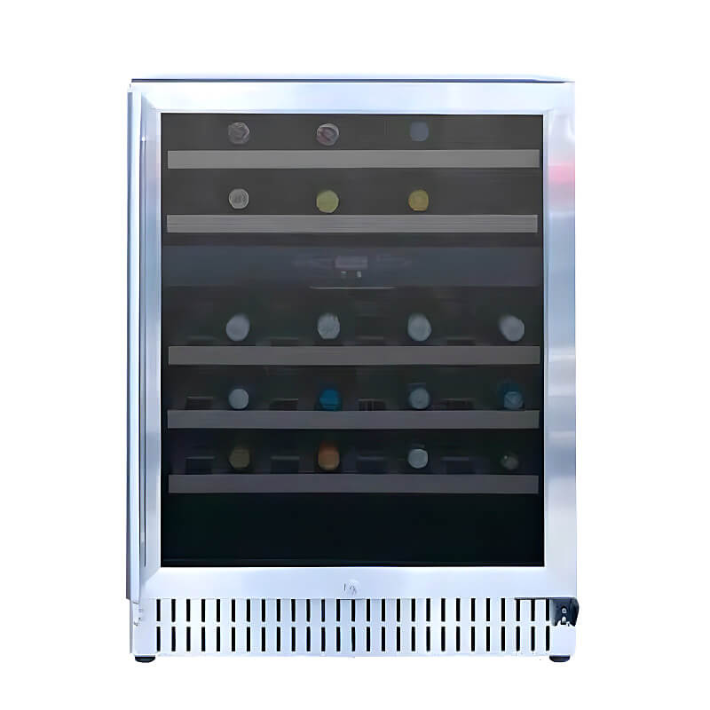 TrueFlame 24 Inch 5.3 Cu. Ft. Outdoor Dual Zone Wine Cooler - AMD-RFR-24WD