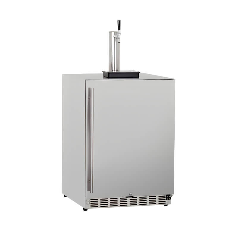 TrueFlame 24-Inch 6.6 Cu. Ft. Outdoor Rated Single Tap Kegerator - TF-RFR-24DK1