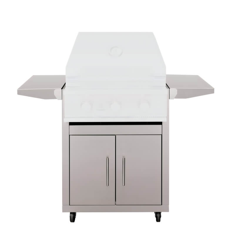 TrueFlame 25-Inch Stainless Steel Deluxe Grill Cart with Fold-Down Side Shelves - CART-TF-25DC