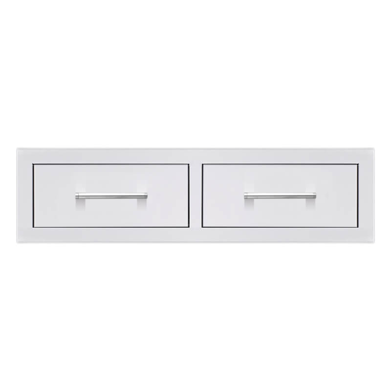 TrueFlame 32-Inch Stainless Steel Horizontal Double Drawer - TF-DR2-32H