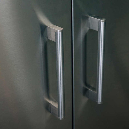 TrueFlame 40-Inch Stainless Steel Deluxe Grill Cart with Fold-Down Side Shelves