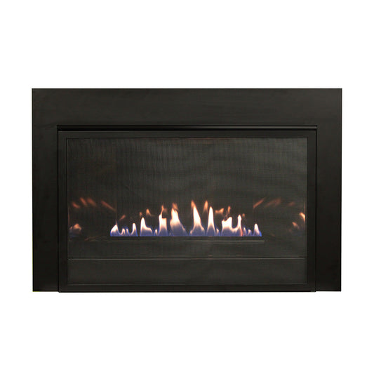 Empire Loft 31 Inch Vent Free Fireplace Insert with Barrier and Black Liner - VFLC31IN