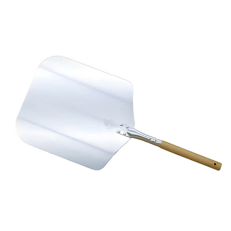 WPPO 14-Inch x 28-Inch Traditional Aluminum Pizza Peel With Wood Handle - WKPA-1428W