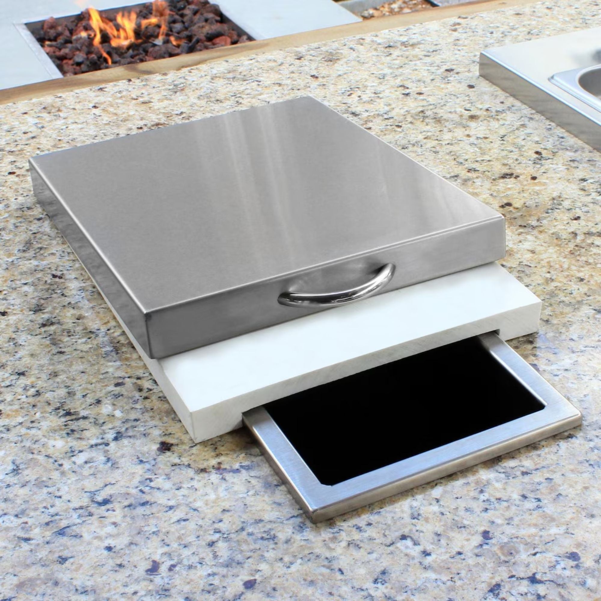 Alfresco Built-In Prep And Waste Station Chute