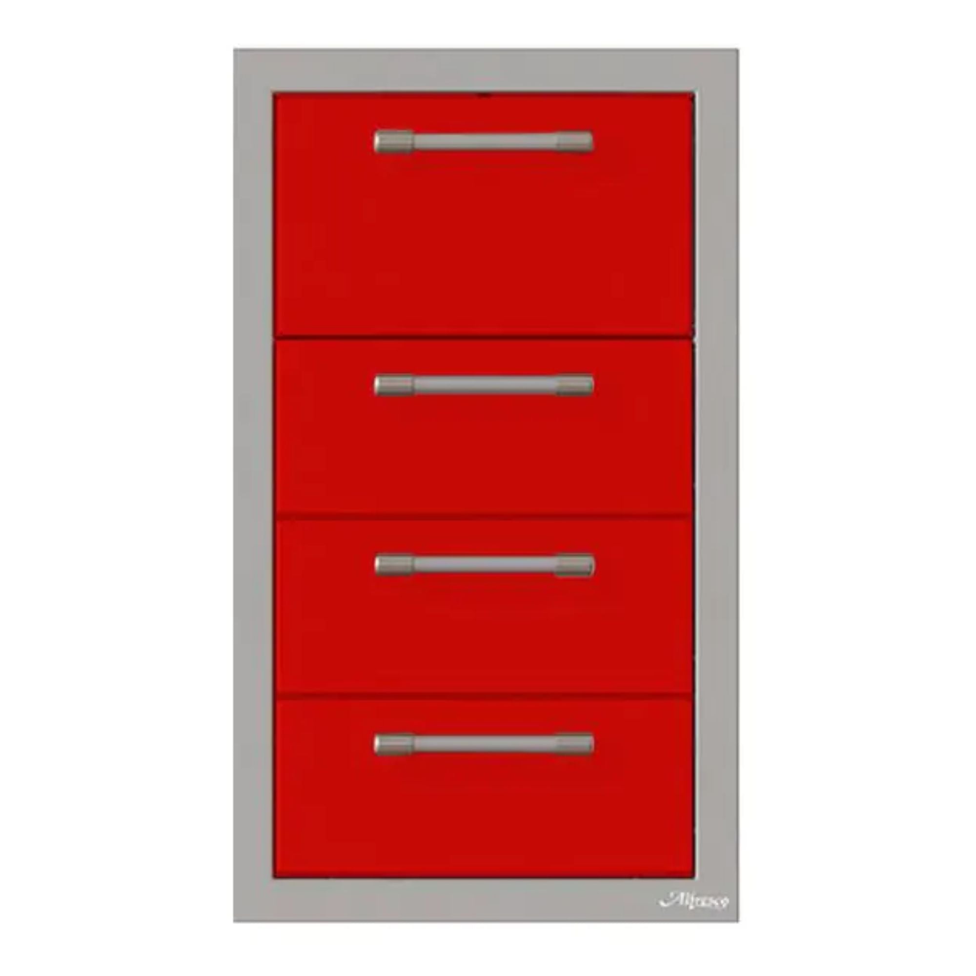 Alfresco 17-Inch Stainless Steel Triple Drawer & Paper Towel Holder Combo