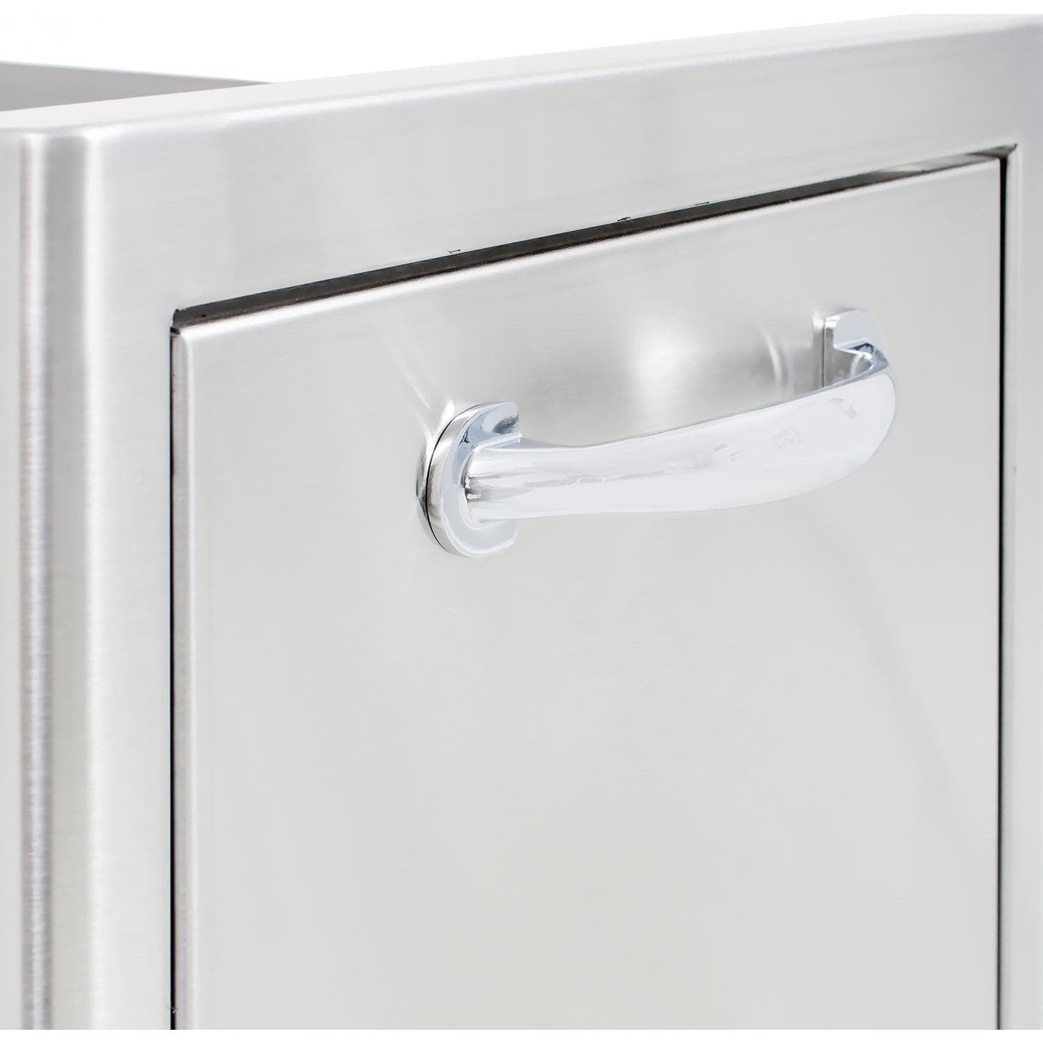 Blaze 13" Narrow Roll-Out Trash Bin in Stainless Steel (BLZ-TRNW-DRW)