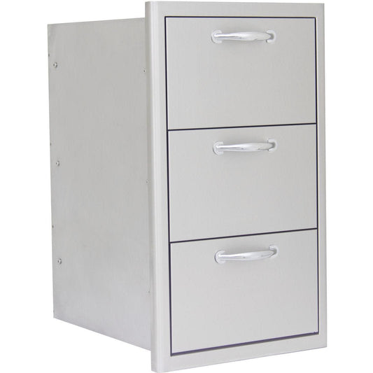 Blaze 16" Triple Access Drawer in Stainless Steel (BLZ-DRW3-R)