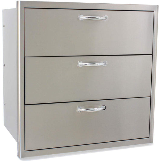 Triple Access Drawer in Stainless