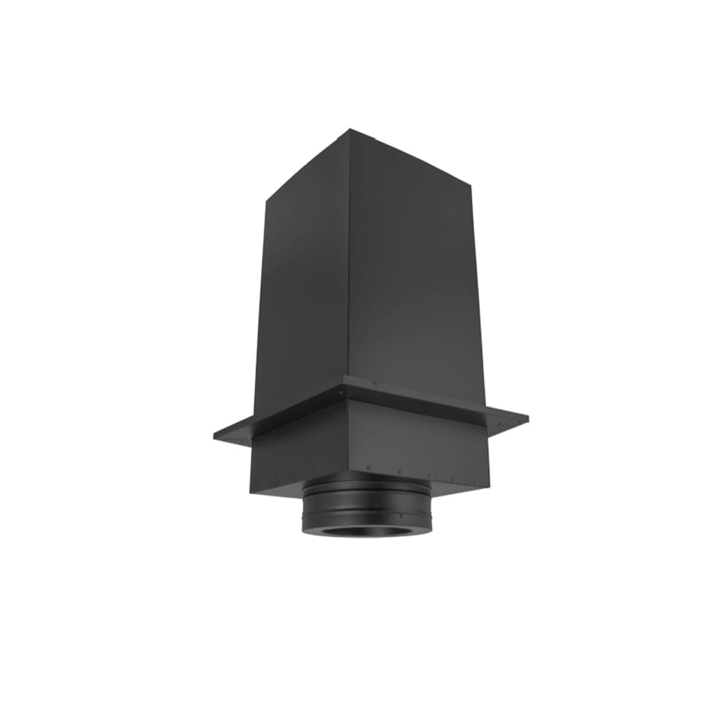 DuraVent - Cathedral Ceiling With Black Double Wall Pipe Wood Stove Chimney Kit