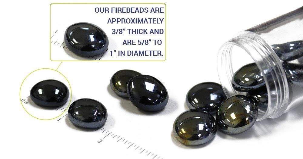 American Fire Glass 1/2-Inch Fire Glass Beads, 10-Pounds, Royal Blue Luster
