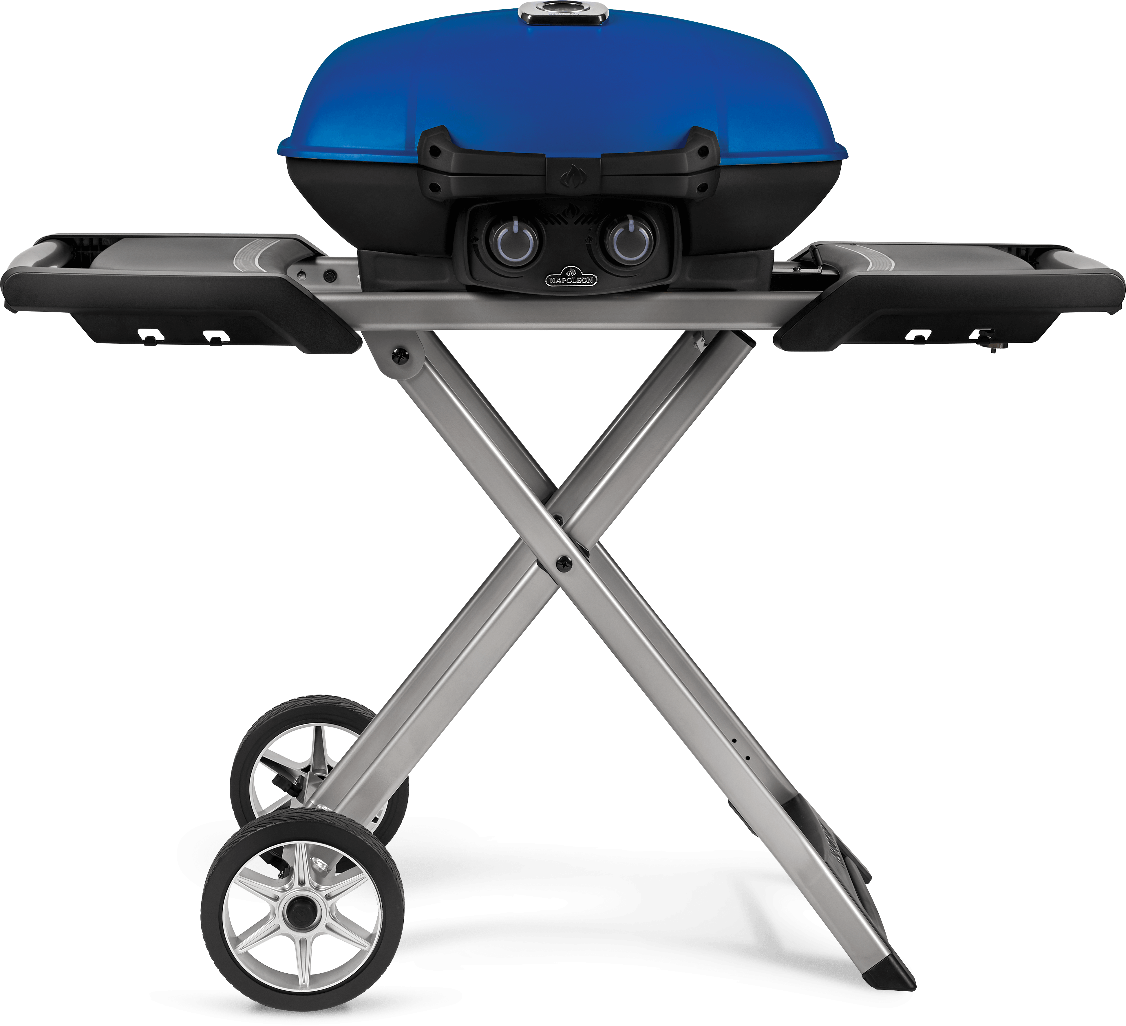 Napoleon TravelQ 285X (BLUE) Portable Propane Gas Grill with Scissor Cart TQ285X-BL-1