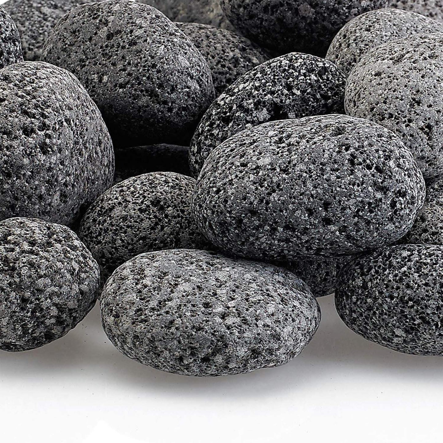 American Fire Glass Gray Lava Stone, 10 pounds, Small 1/2-1 Inch