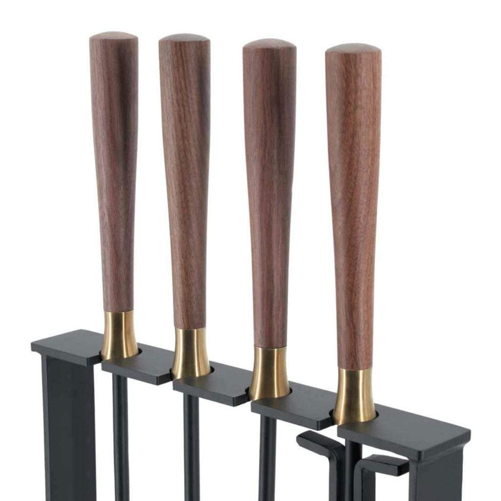Pilgrim - 35" 4-Piece Hampton Walnut Handle Tool Set Brass