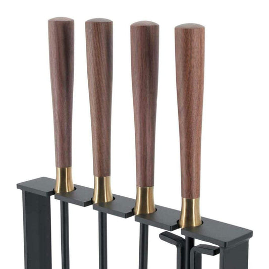 Pilgrim - 35" 4-Piece Hampton Walnut Handle Tool Set Brass