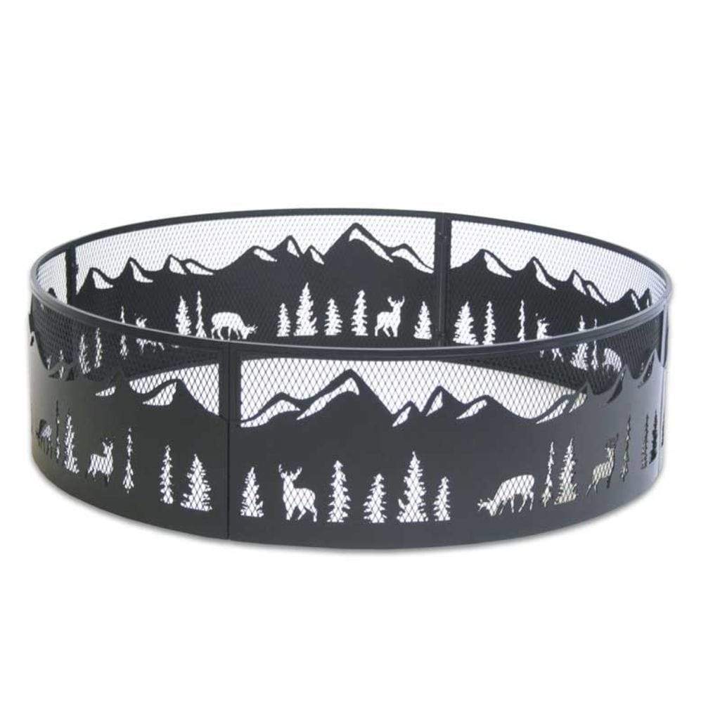 Pilgrim - 36" High Temp Black Nature Fire Ring