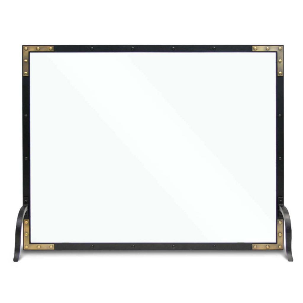 Pilgrim - 39" Black Refined Rivet Single Panel Glass