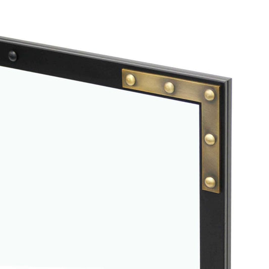 Pilgrim - 39" Black Refined Rivet Single Panel Glass