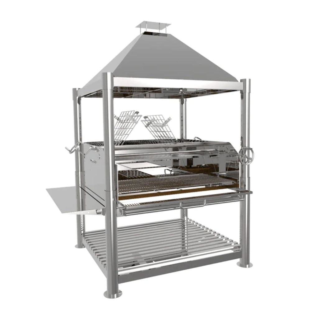 Tagwood BBQ22SS Commercial Argentine Wood Fire & Charcoal Freestanding Grill - "The Larger Beast"