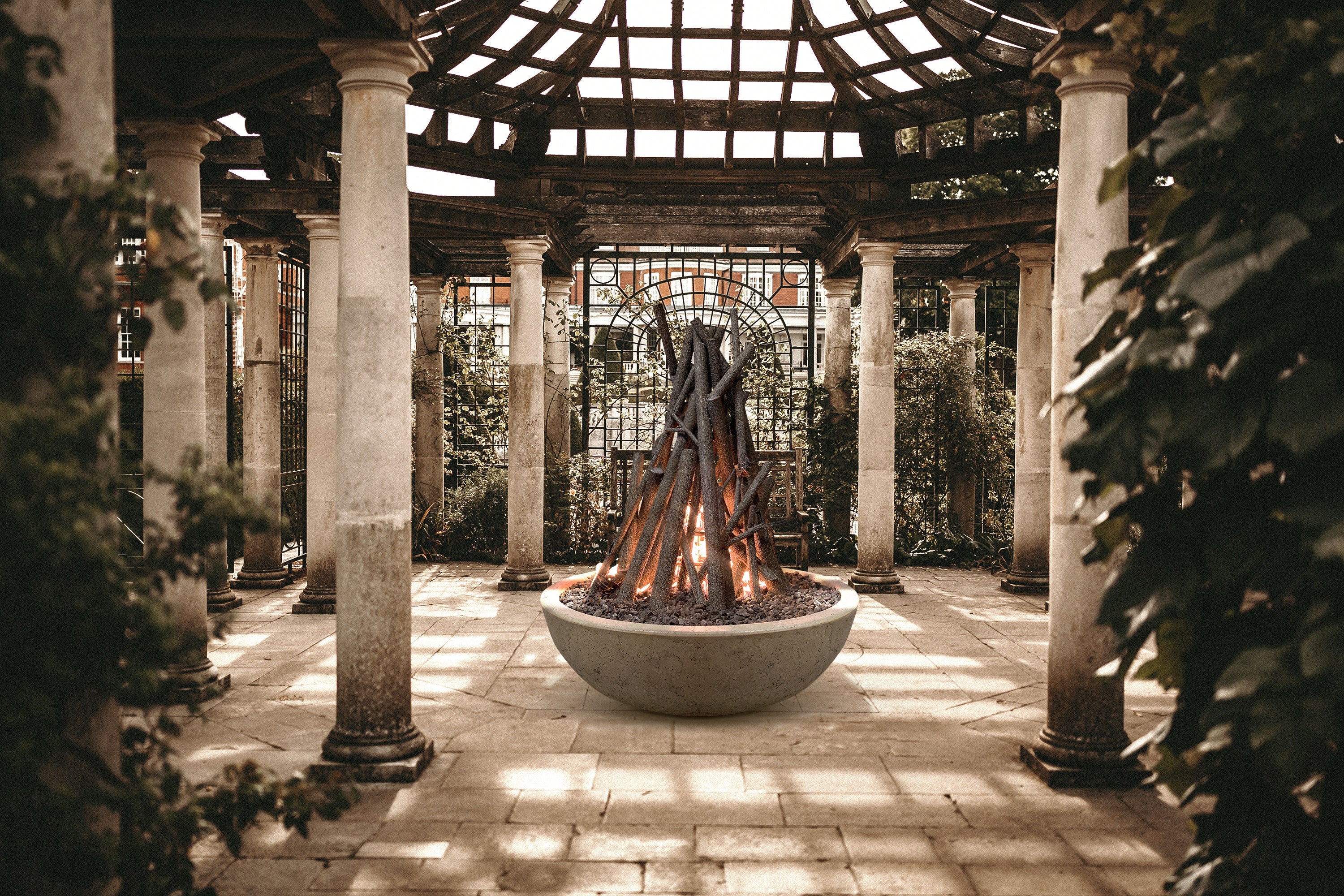 Sedona 27-Inch Concrete Round Fire Bowl