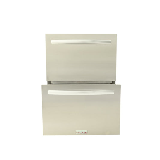Blaze 23.5-Inch 5.1 Cu. Ft. Outdoor Rated Stainless Steel Double Drawer Refrigerator - BLZ-SSRF-DBDR5.1