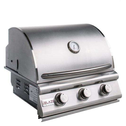 Blaze Prelude LBM 25-Inch 3-Burner Built-In Stainless Steel Gas Grill