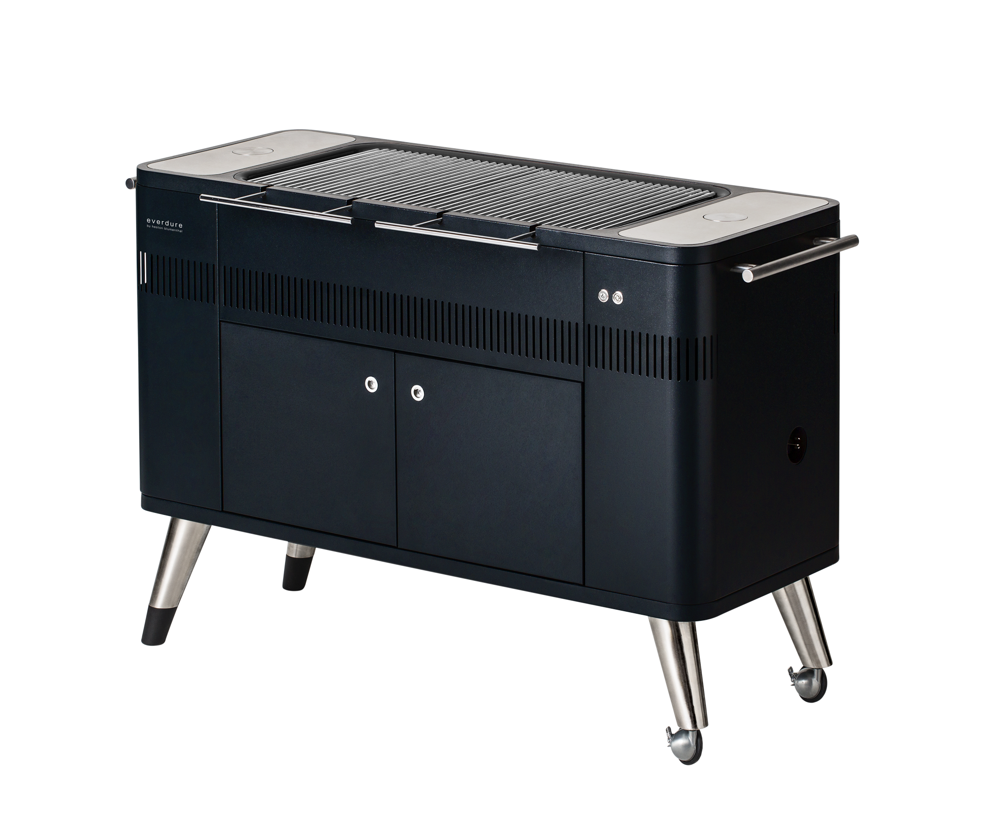 Everdure HUB I 54-Inch Charcoal Grill W/ Rotisserie & Electronic Ignition - HBCE2BBUS