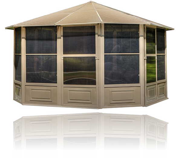 12x12 Sand Solarium with metal Roof