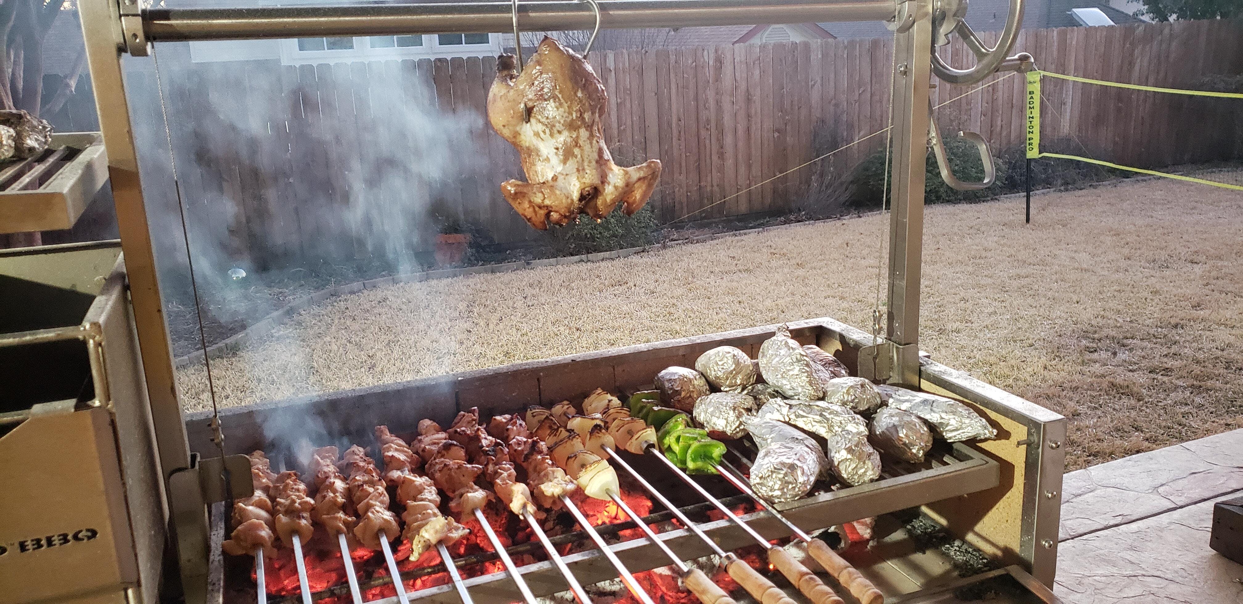 Tagwood BBQ Fully Assembled Argentine Santa Maria Wood Fire & Charcoal Grill - BBQ03SS