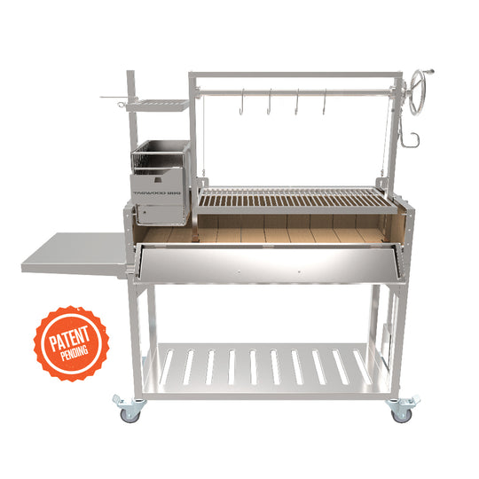 Tagwood BBQ Fully Assembled Argentine Santa Maria Wood Fire & Charcoal Grill - BBQ03SS