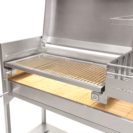 Tagwood BBQ Fully Assembled Argentine Santa Maria Wood Fire & Charcoal Grill with Top Lid - BBQ01SSF