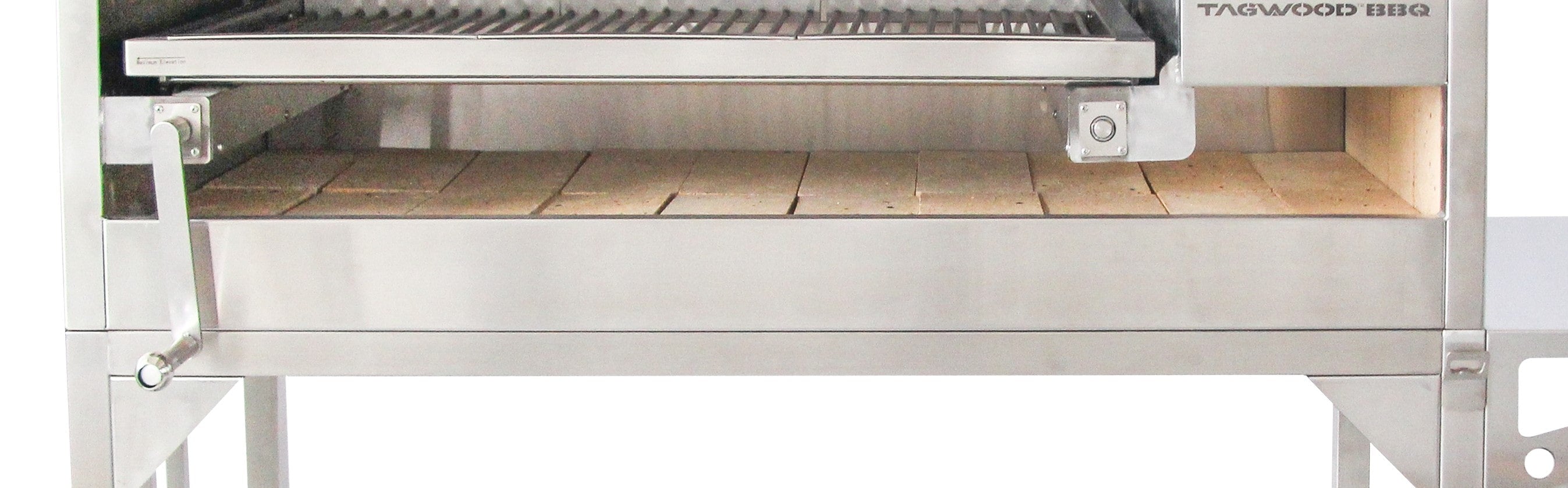 Tagwood BBQ Fully Assembled Argentine Santa Maria Wood Fire & Charcoal Grill with Top Lid - BBQ01SSF