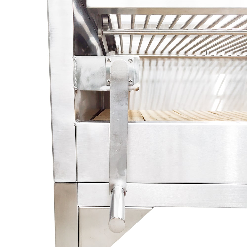 Tagwood BBQ Fully Assembled Argentine Santa Maria Wood Fire & Charcoal Grill with Top Lid - BBQ01SSF