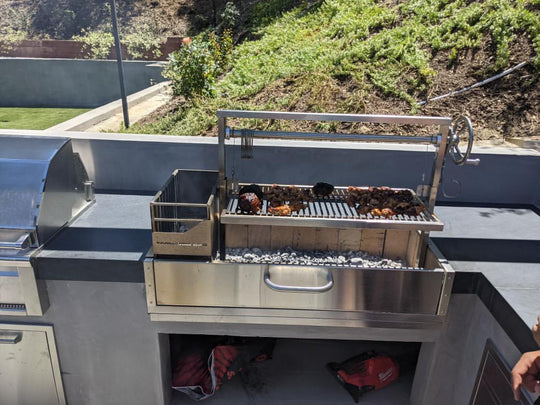 Tagwood BBQ Fully Assembled Built-In Santa Maria Argentine Wood Fire & Charcoal Gaucho Grill - BBQ05SSF