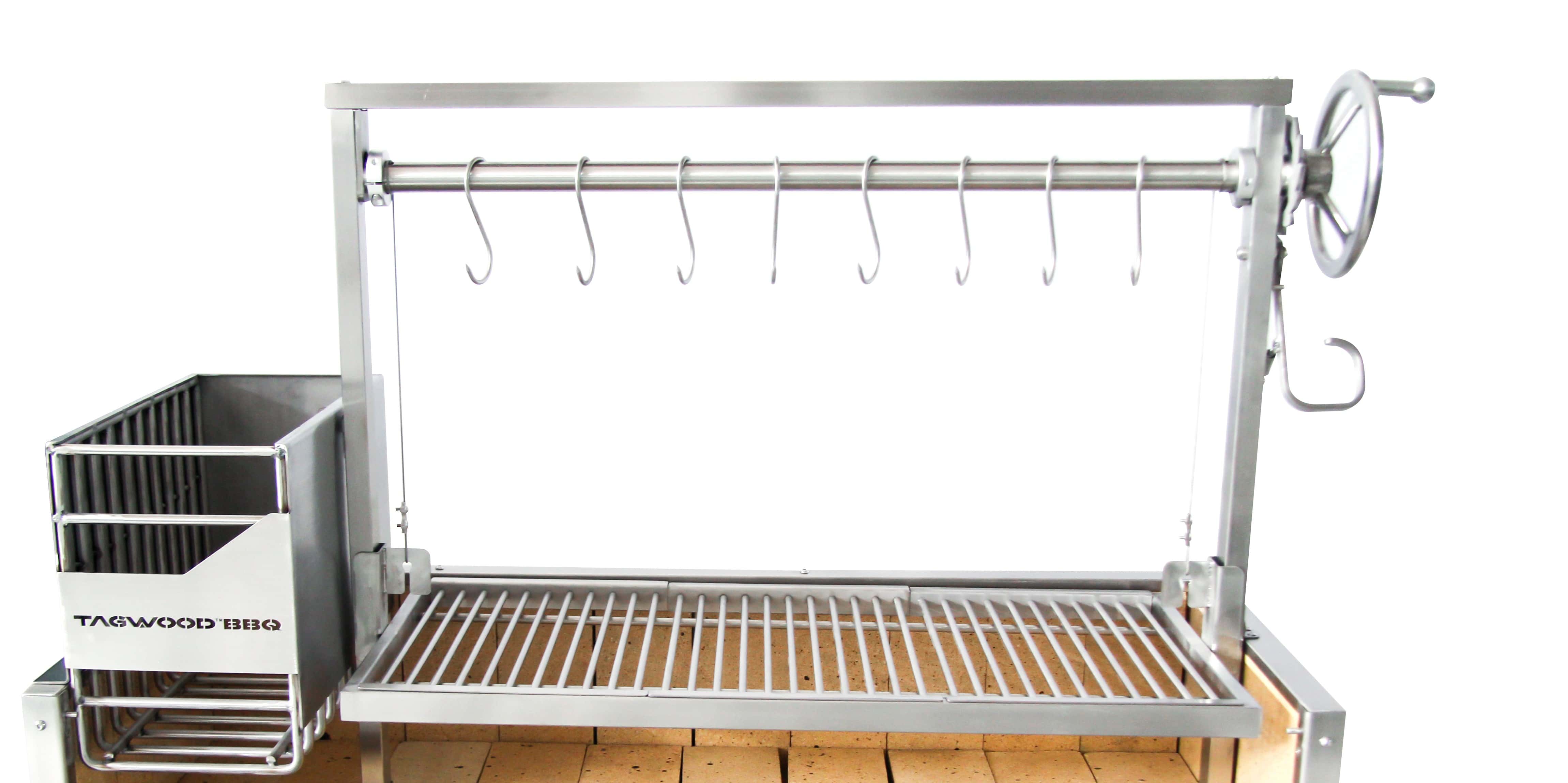 Tagwood BBQ Fully Assembled Built-In Santa Maria Argentine Wood Fire & Charcoal Gaucho Grill - BBQ05SSF