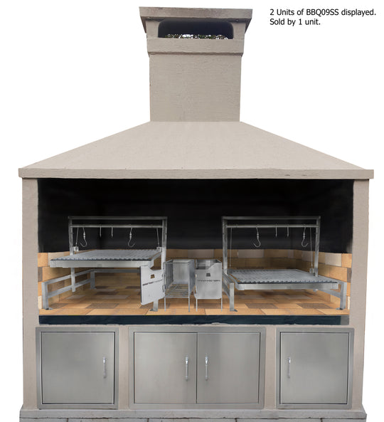 Tagwood BBQ Built-In Argentine Santa Maria Wood Fire & Charcoal Grill - BBQ09SS