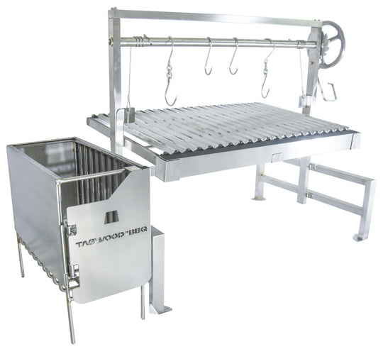 Tagwood BBQ Built-In Argentine Santa Maria Wood Fire & Charcoal Grill - BBQ09SS