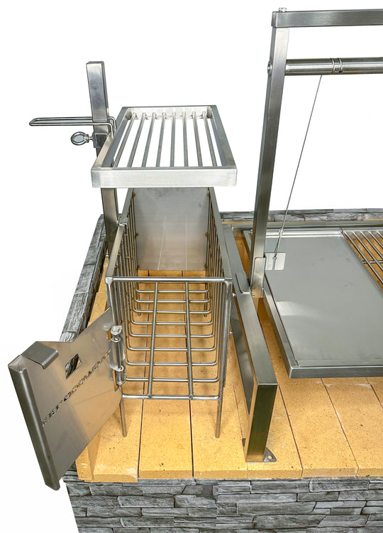 Tagwood BBQ Built-In Argentine Santa Maria Wood Fire & Charcoal Grill - BBQ09SS