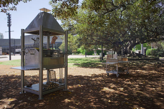 Tagwood BBQ Silver Bullet Argentine Wood Fire & Charcoal Grill - All Stainless Steel - BBQ02SS