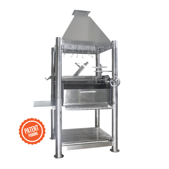 Tagwood BBQ Silver Bullet Argentine Wood Fire & Charcoal Grill - All Stainless Steel - BBQ02SS